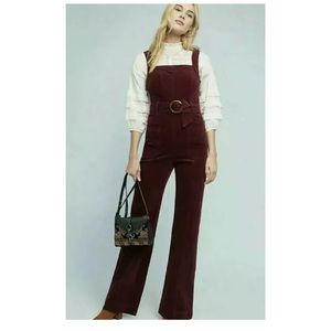 Anthropologie Maroon Jumpsuit